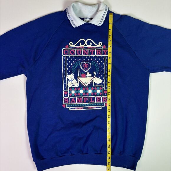 Vintage Gopher Sport Sweatshirt Women's XL Country Sampler Faux Collar Nostalgic - Picture 5 of 15